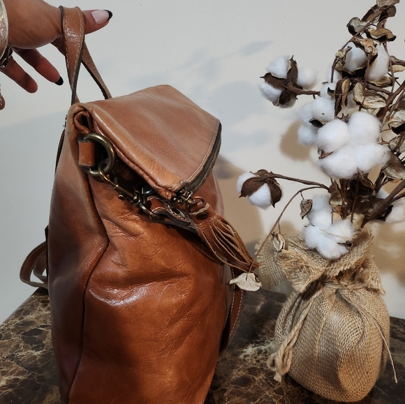 Patricia Nash Brown Leather 3 way Backpack & Wallet Bundle GUC - Picture 10 of 16